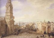George Scharf Old and New London Bridges as they appeared in December 1831 (mk47) oil painting on canvas